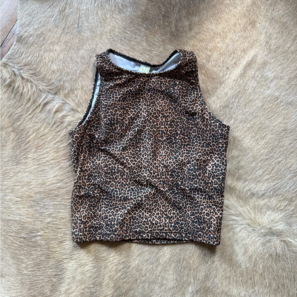 Kortni Jeane Leopard Print Bikini Top